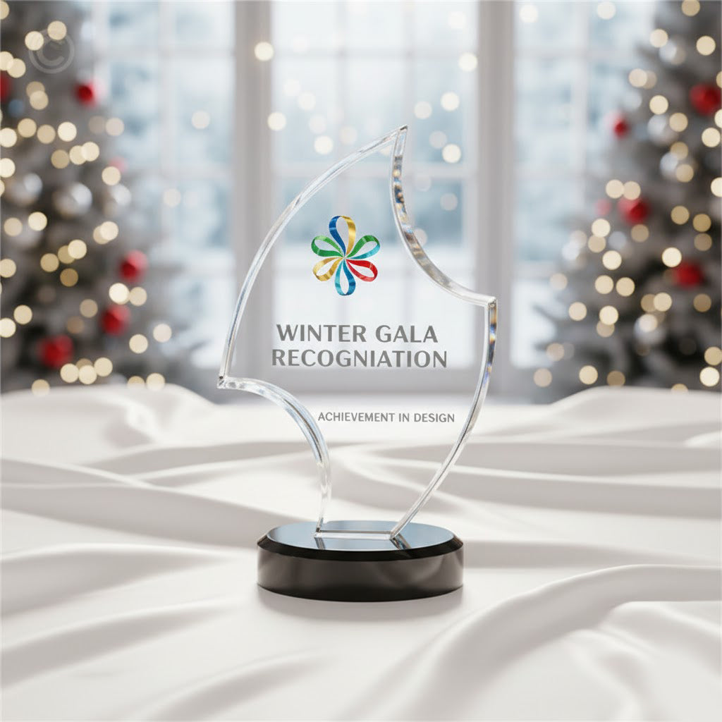 Acrylic award for sales achievement