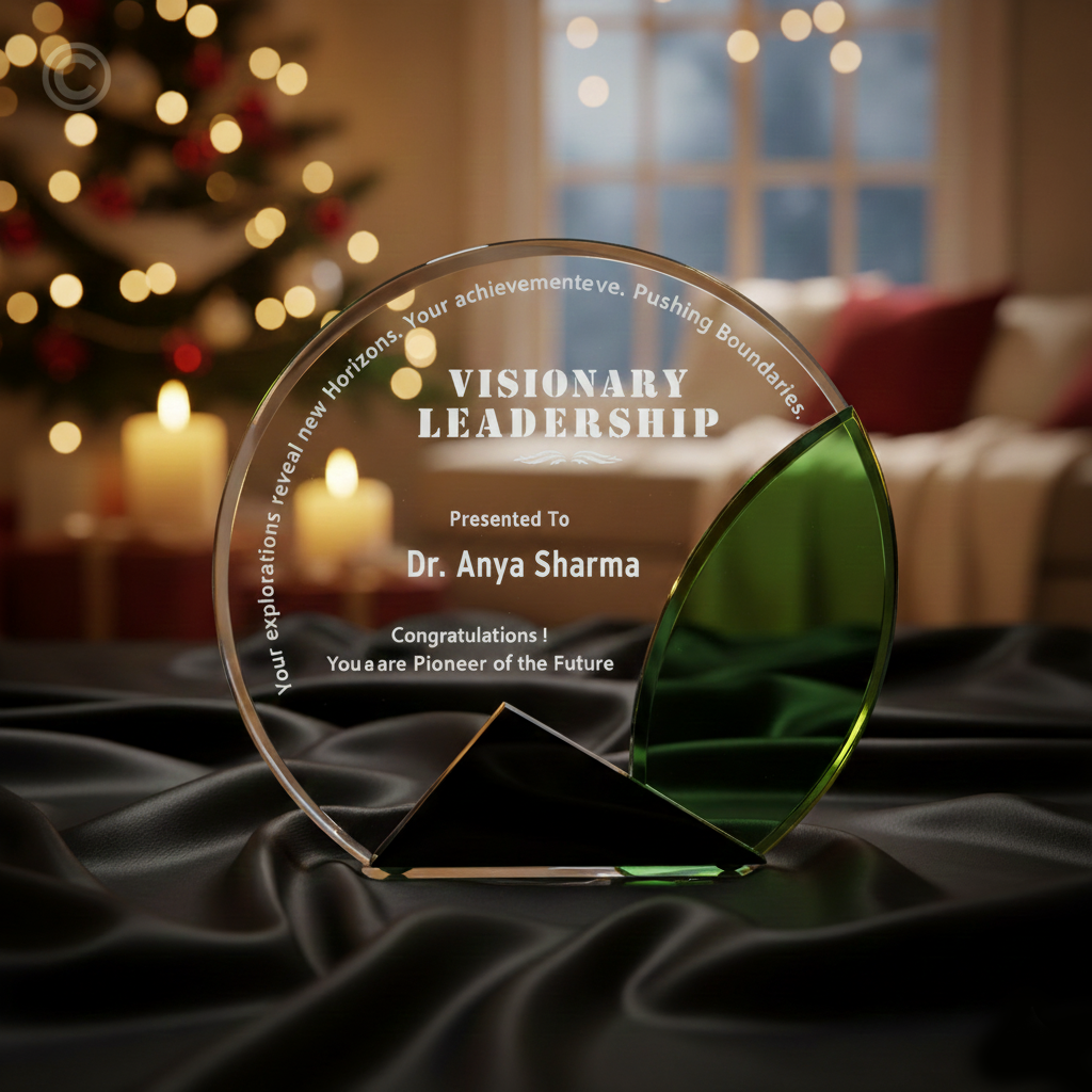 Custom Corporate Award: Elegant K9 Optical Crystal