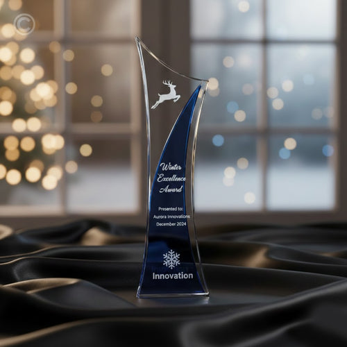 Luxury Crystal award with subsurface engraving for corporate events in Trivandrum