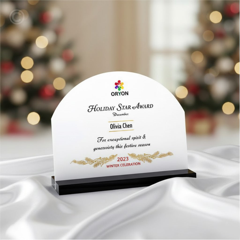 Modern acrylic award for corporate events