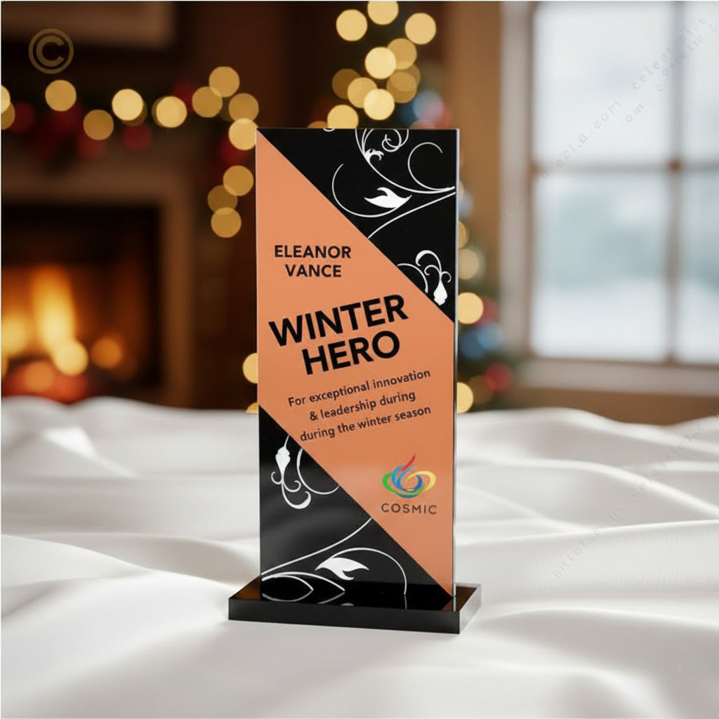 Premium acrylic metal trophy for employee awards in Kerala