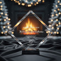 Premium diamond crystal award for corporate leadership recognition with custom engraving