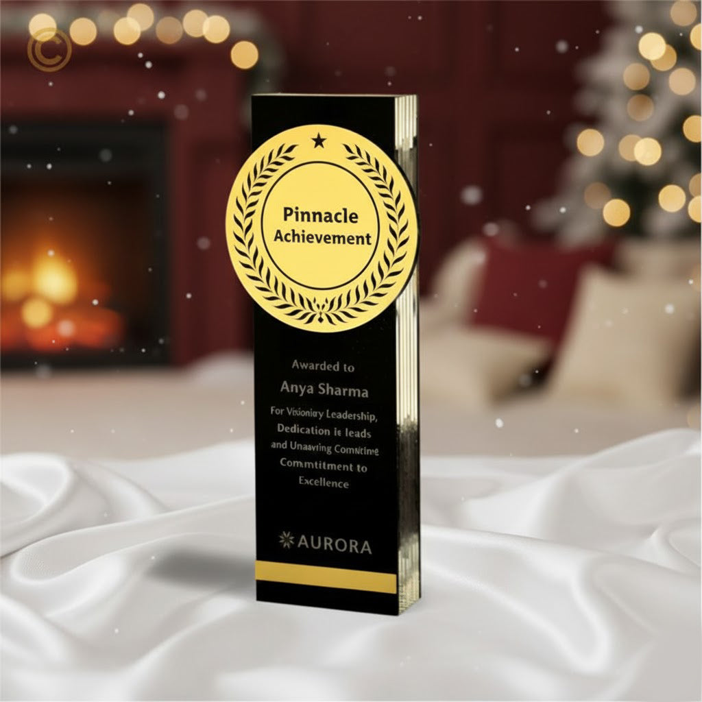 Premium Acrylic Award with Gold Crest