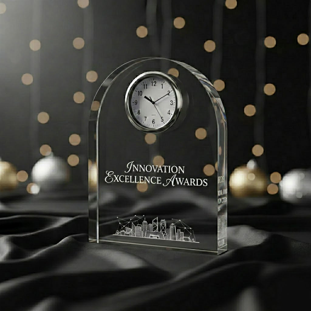 Personalized Acrylic Arch Shaped Clock
