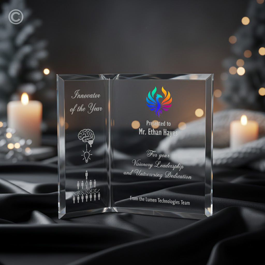 Custom Acrylic Open Book Award