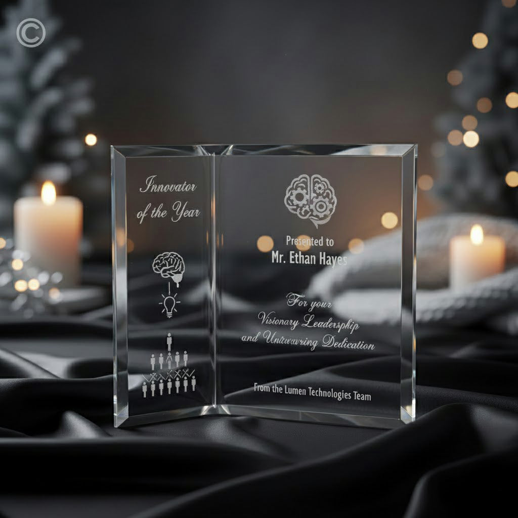 Custom Acrylic Open Book Award